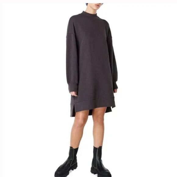Sweaty Betty Women's Size 8-10 One & Done Sweatshirt Dress Long Sleeve Gray NWT - Picture 1 of 14